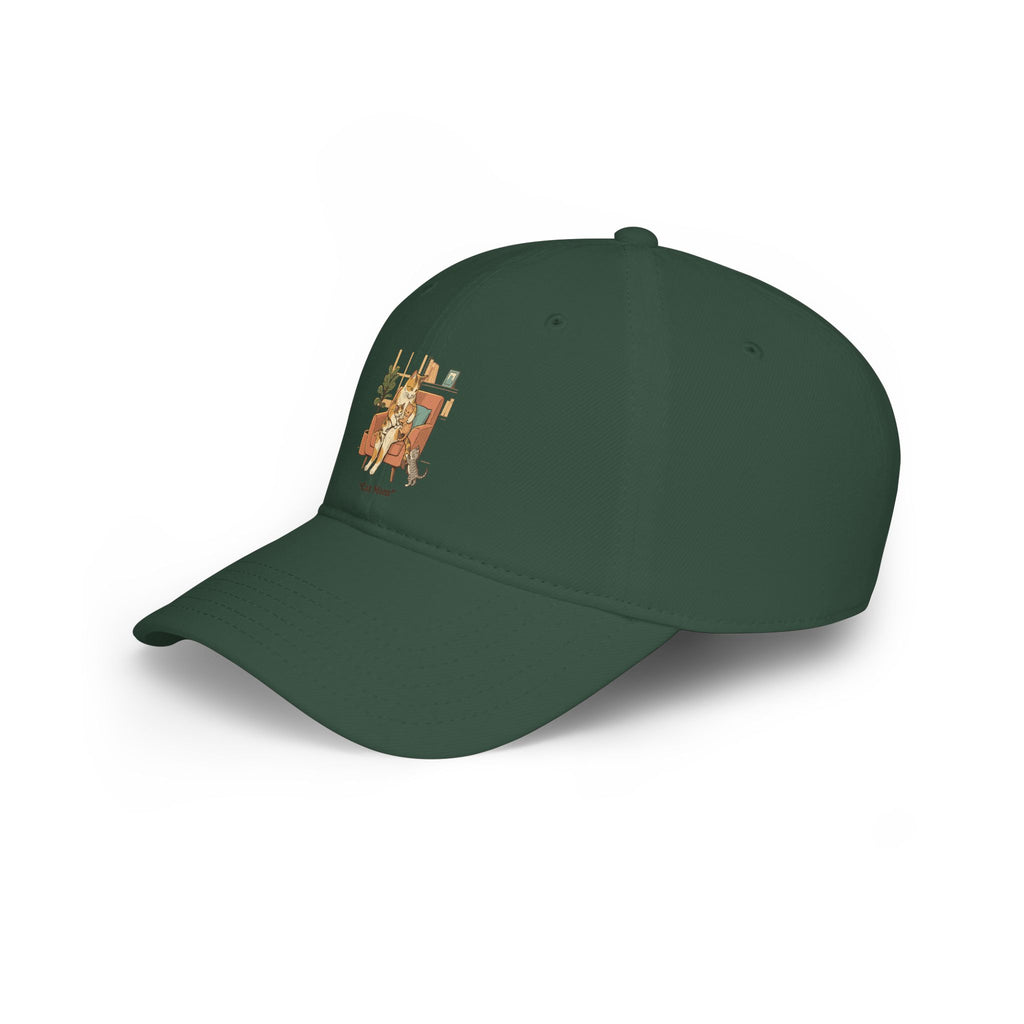 Retro Camper Dog Baseball Cap — 'On The Road' Low Profile Hat