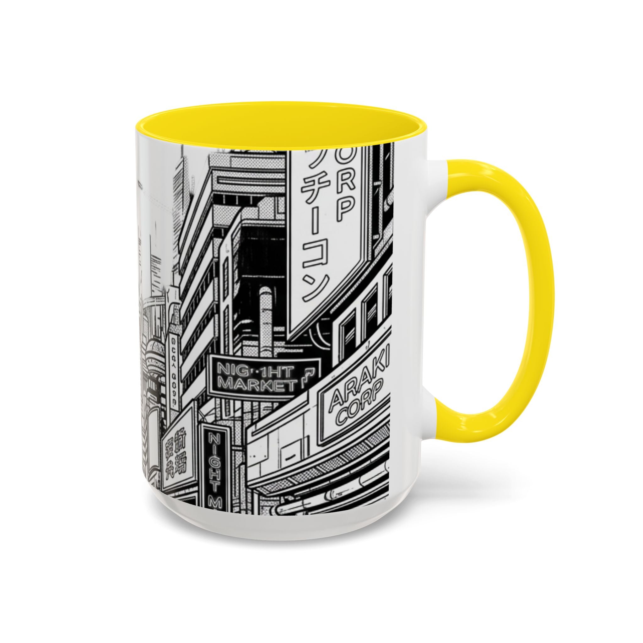 Futuristic Cityscape Accent Coffee Mug — Handle 11/15oz