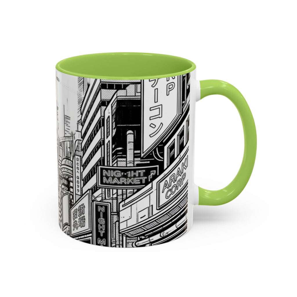 Futuristic Cityscape Accent Coffee Mug — Handle 11/15oz