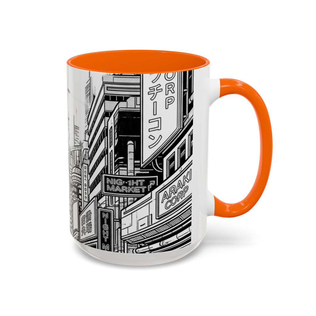 Futuristic Cityscape Accent Coffee Mug — Handle 11/15oz