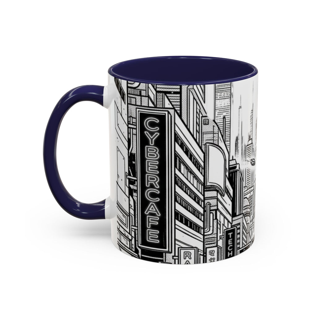 Futuristic Cityscape Accent Coffee Mug — Handle 11/15oz