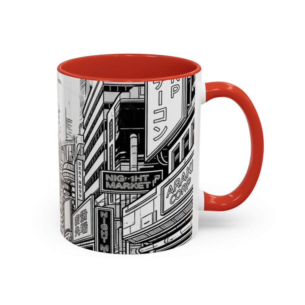 Futuristic Cityscape Accent Coffee Mug — Handle 11/15oz