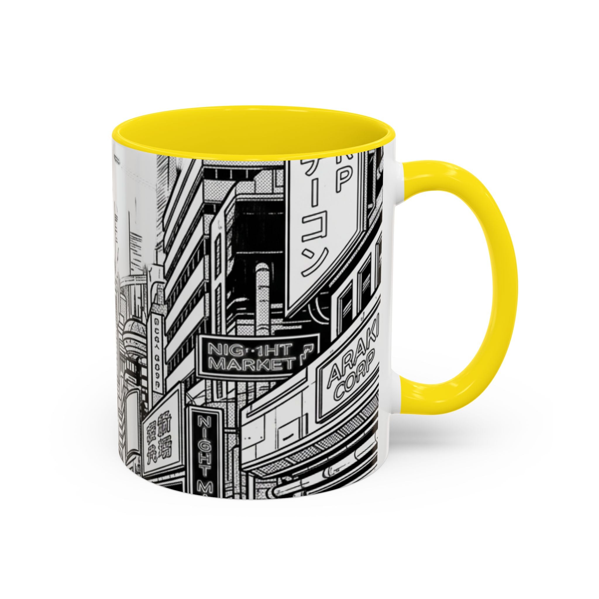 Futuristic Cityscape Accent Coffee Mug — Handle 11/15oz