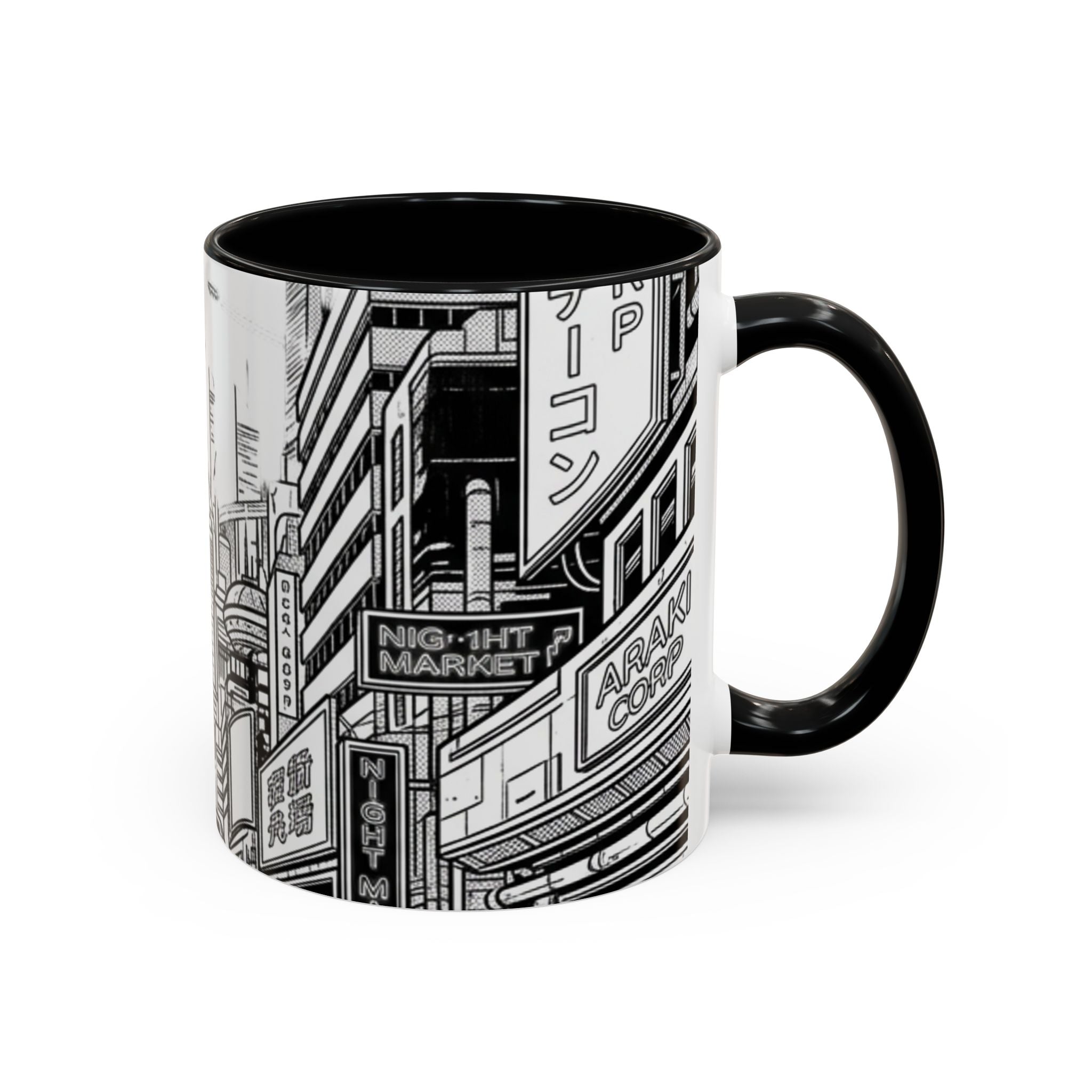 Futuristic Cityscape Accent Coffee Mug — Handle 11/15oz
