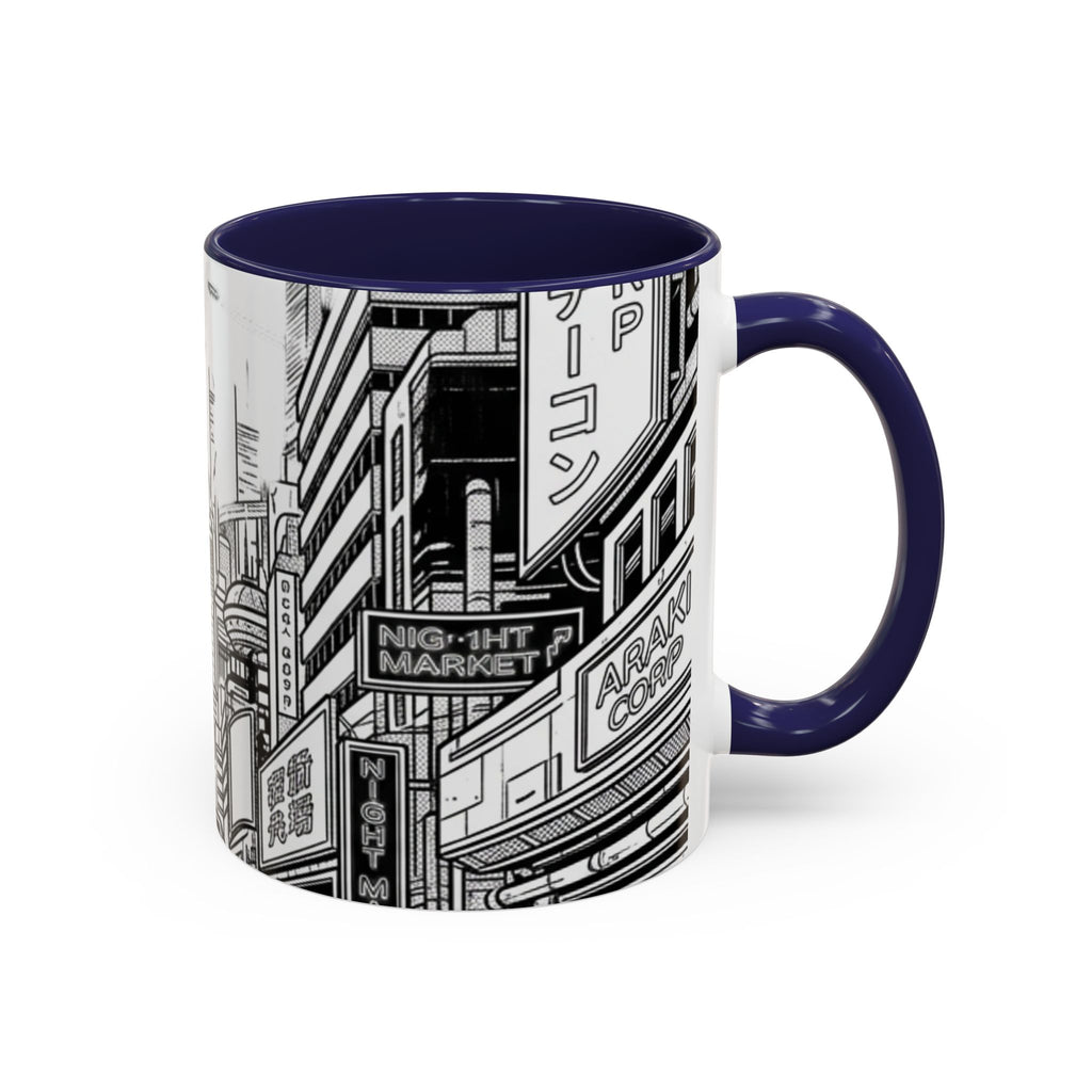 Futuristic Cityscape Accent Coffee Mug — Handle 11/15oz