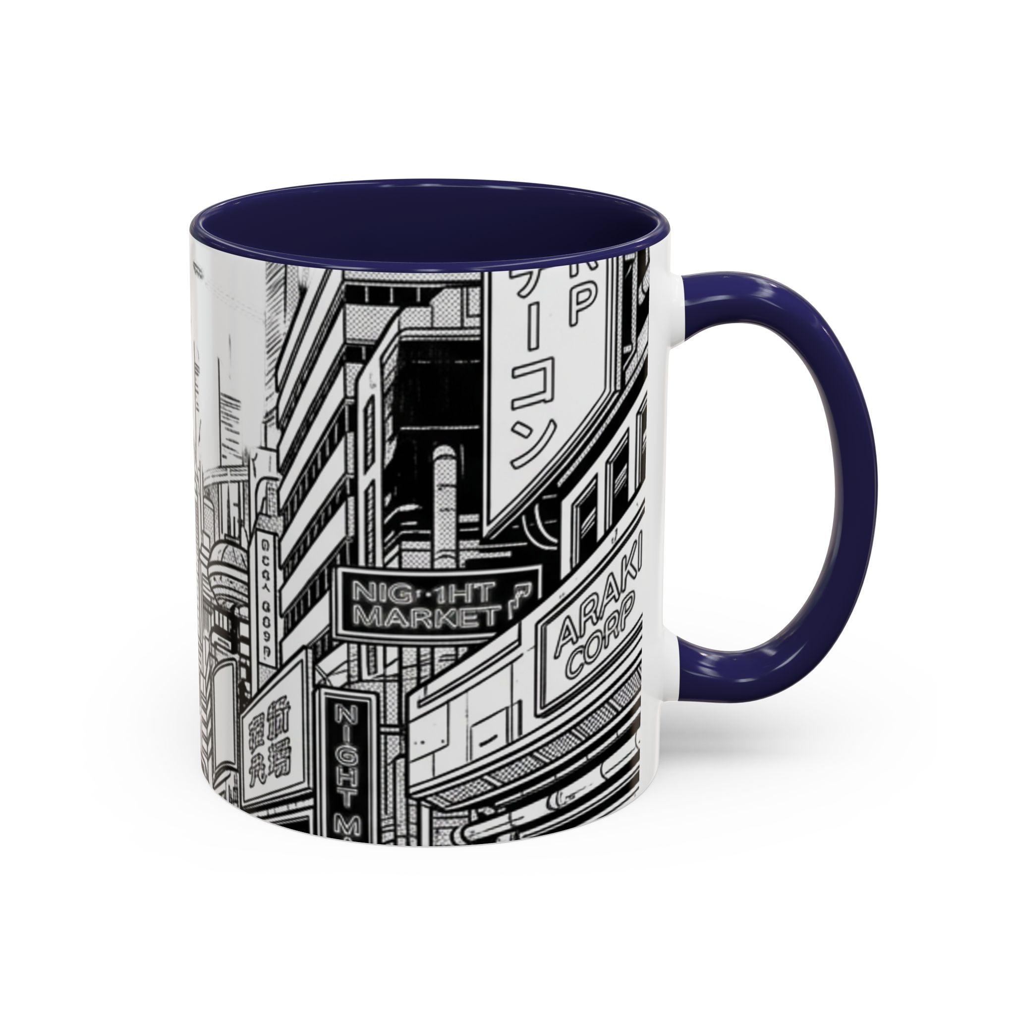 Futuristic Cityscape Accent Coffee Mug — Handle 11/15oz