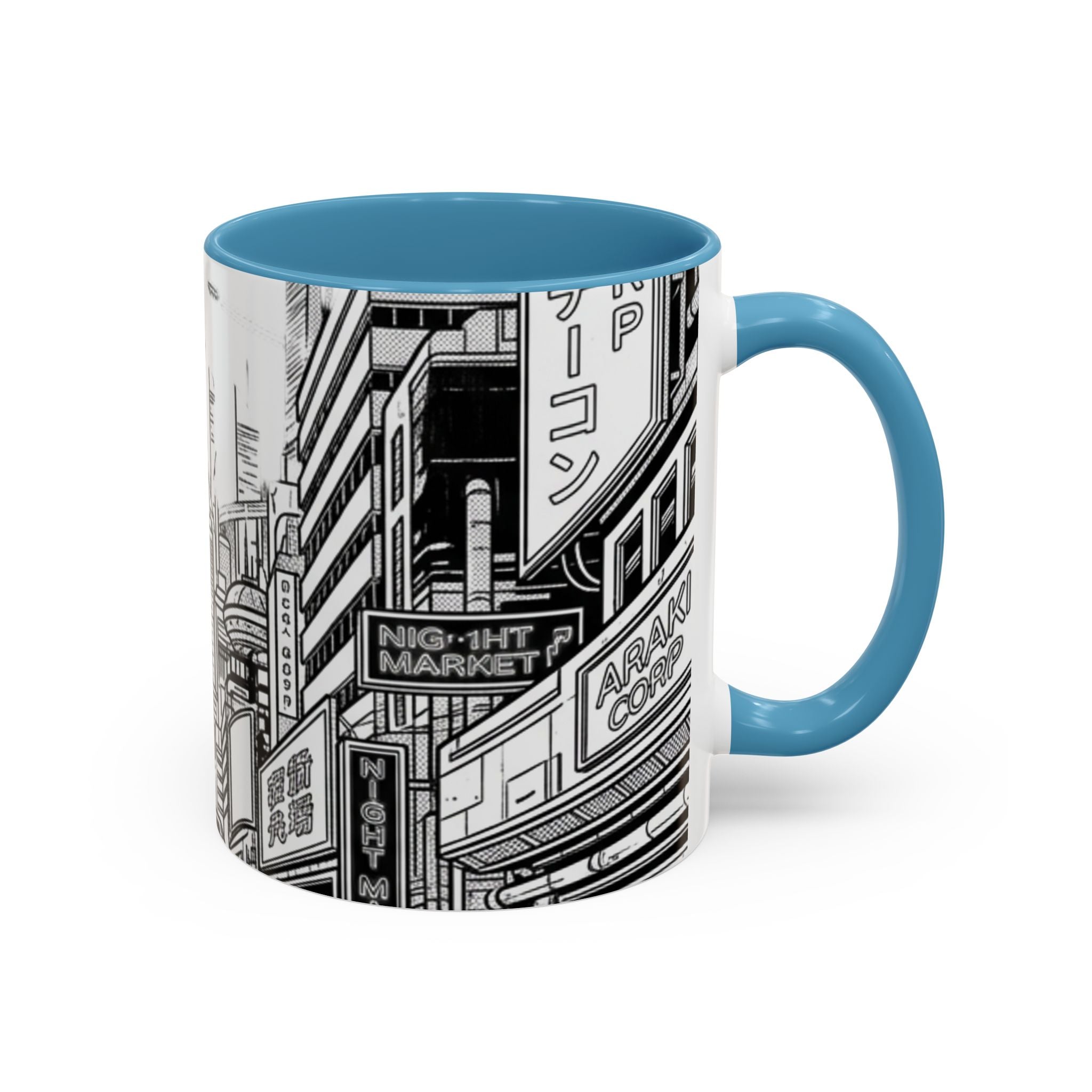 Futuristic Cityscape Accent Coffee Mug — Handle 11/15oz