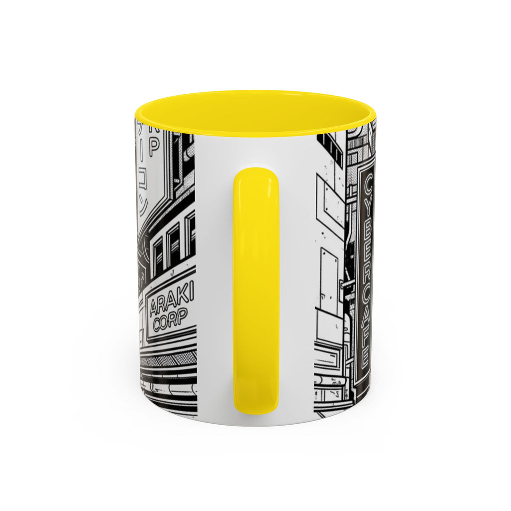Futuristic Cityscape Accent Coffee Mug — Handle 11/15oz