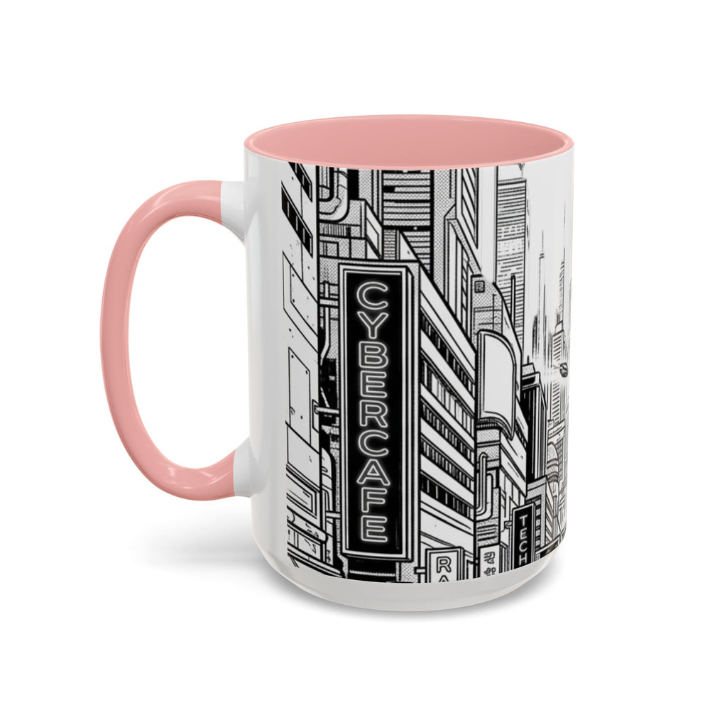 Futuristic Cityscape Accent Coffee Mug — Handle 11/15oz