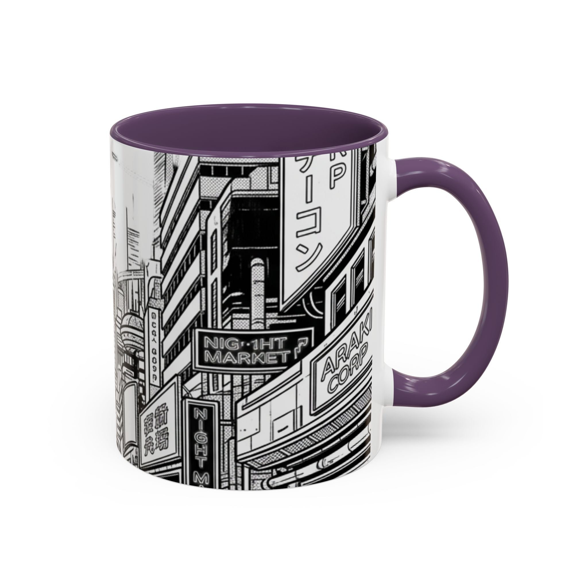 Futuristic Cityscape Accent Coffee Mug — Handle 11/15oz