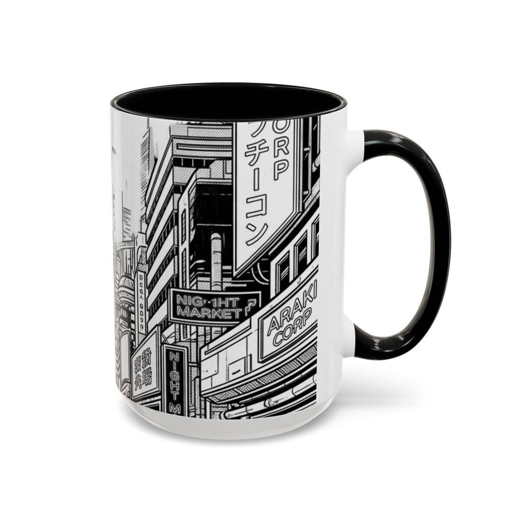 Futuristic Cityscape Accent Coffee Mug — Handle 11/15oz
