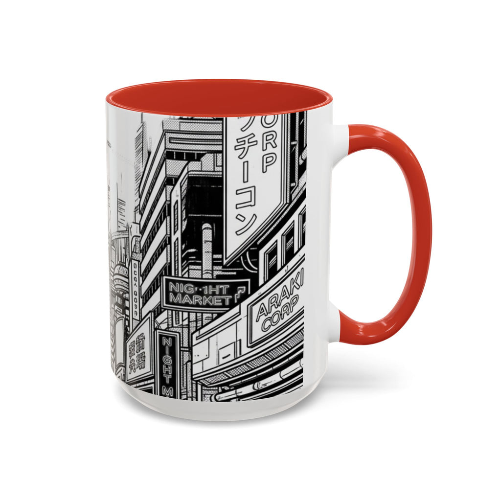 Futuristic Cityscape Accent Coffee Mug — Handle 11/15oz