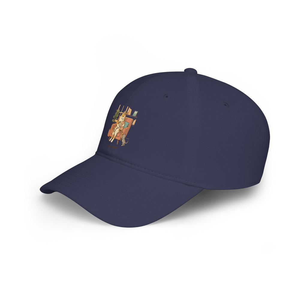 Retro Camper Dog Baseball Cap — 'On The Road' Low Profile Hat