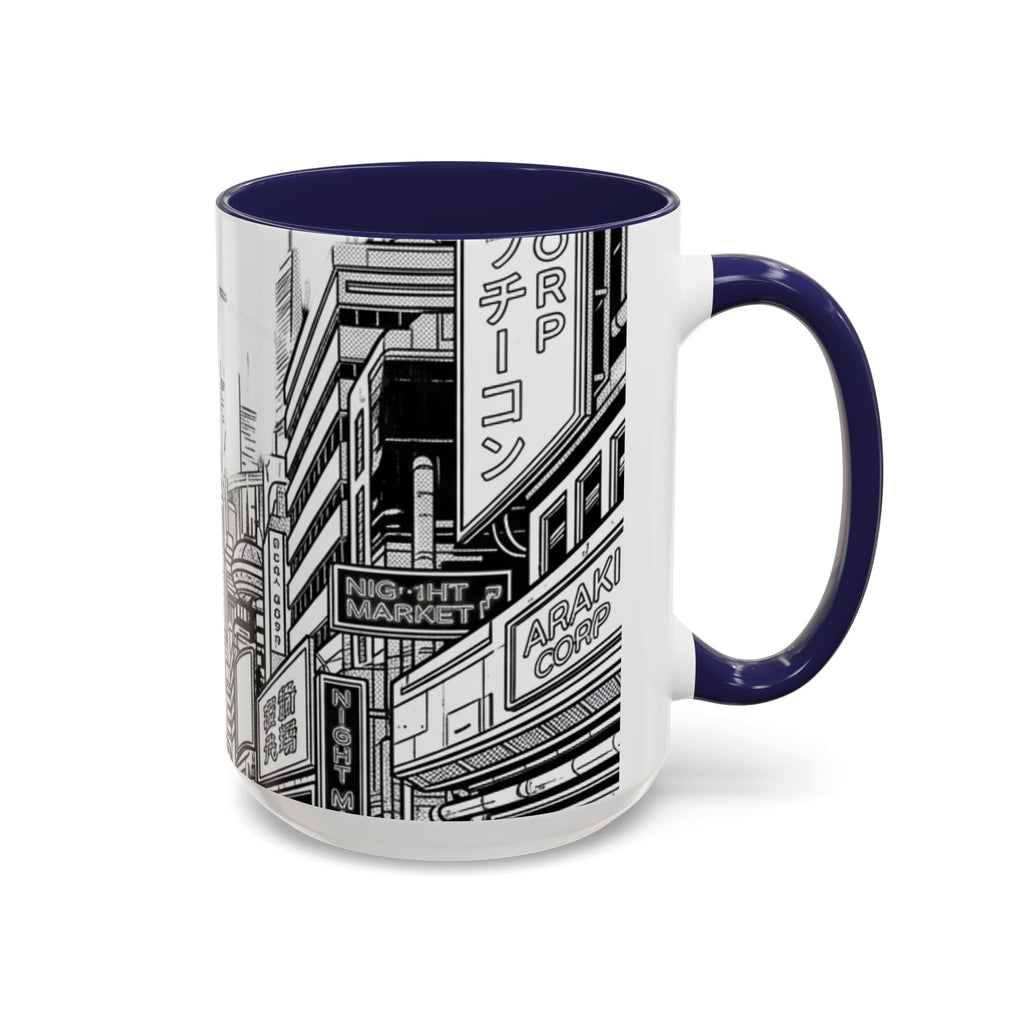 Futuristic Cityscape Accent Coffee Mug — Handle 11/15oz