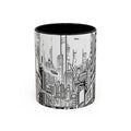 Futuristic Cityscape Accent Coffee Mug — Handle 11/15oz