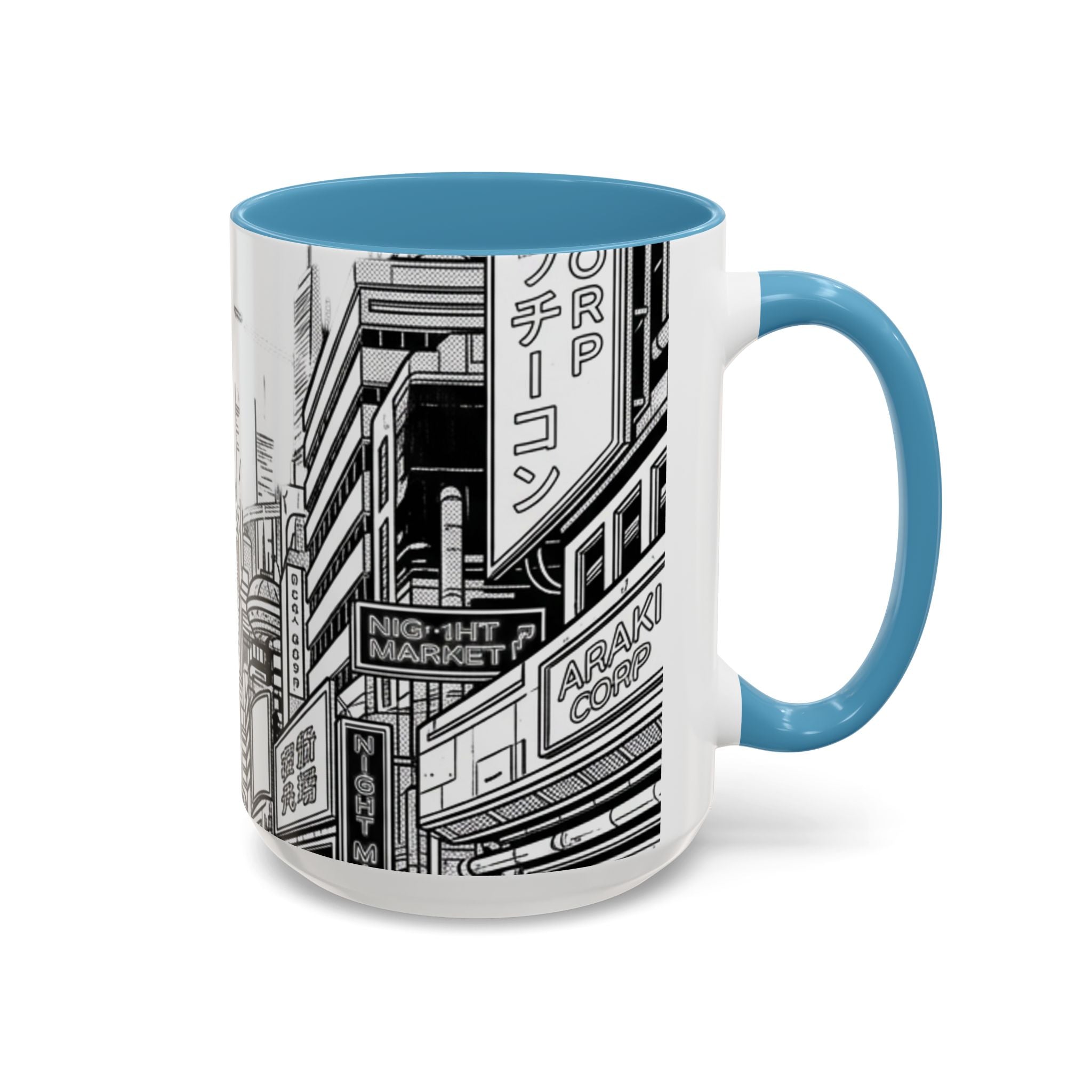 Futuristic Cityscape Accent Coffee Mug — Handle 11/15oz
